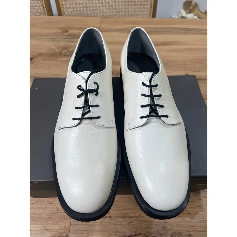 Robert Clergerie Men's Gian Oxford Dress Shoes Gris Leather Size 7 US 40 EU NIB